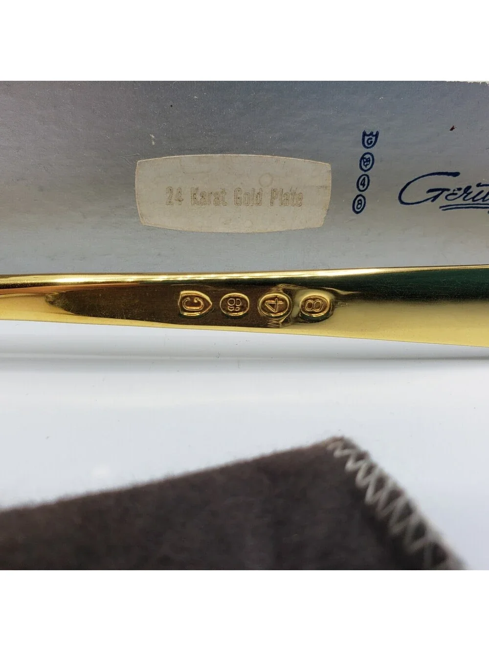 Vintage Gerity Candle Snuffer 24K Gold Plated in Box with Protective Cloth Bag